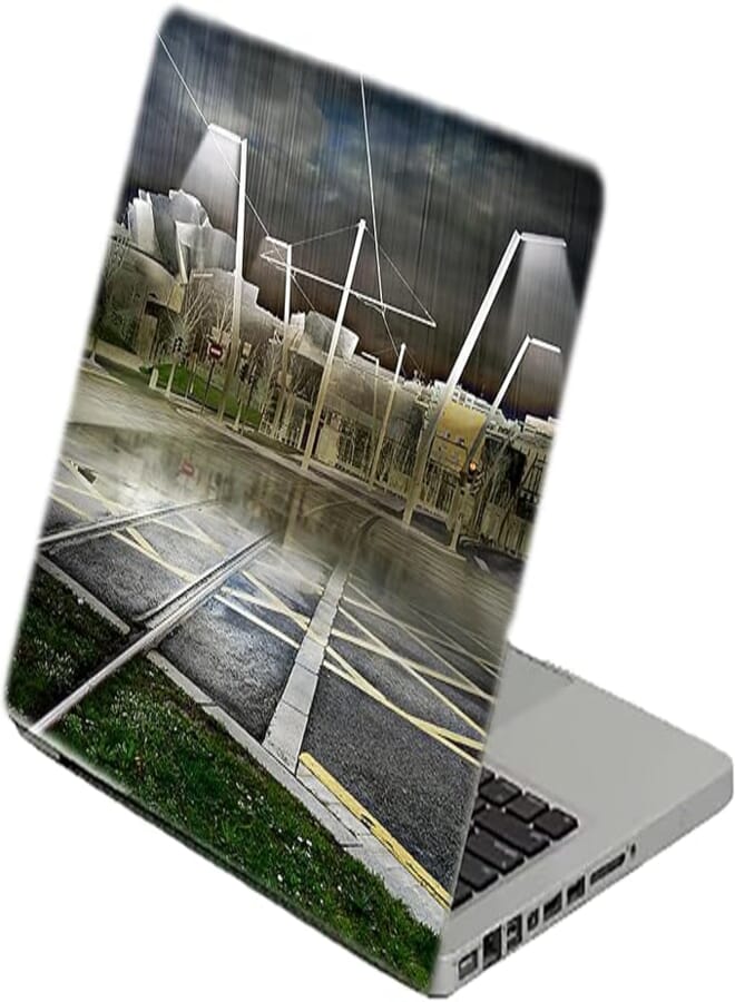 TAT Stains Liquid Texture Printed Laptop Sticker Multicolour-15.6 inch-323